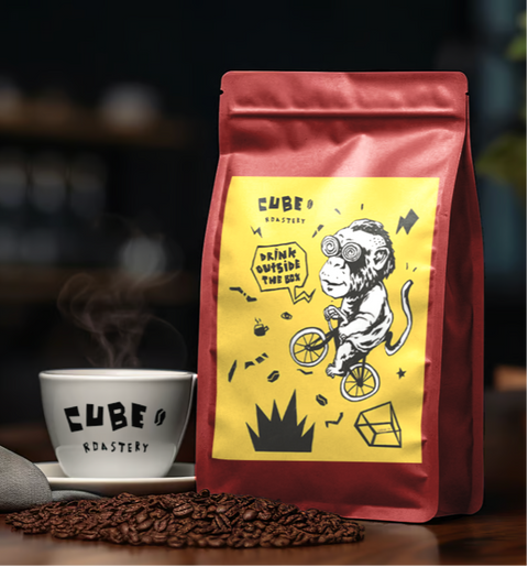 Front view of Brasil Rancho Grande coffee beans 250g bag