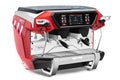 La Spaziale S50 Coffee Machine with 2 groups side view red colour