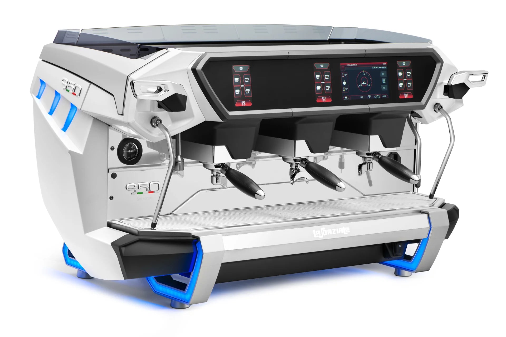 La Spaziale S50 Coffee Machine with 3 groups white