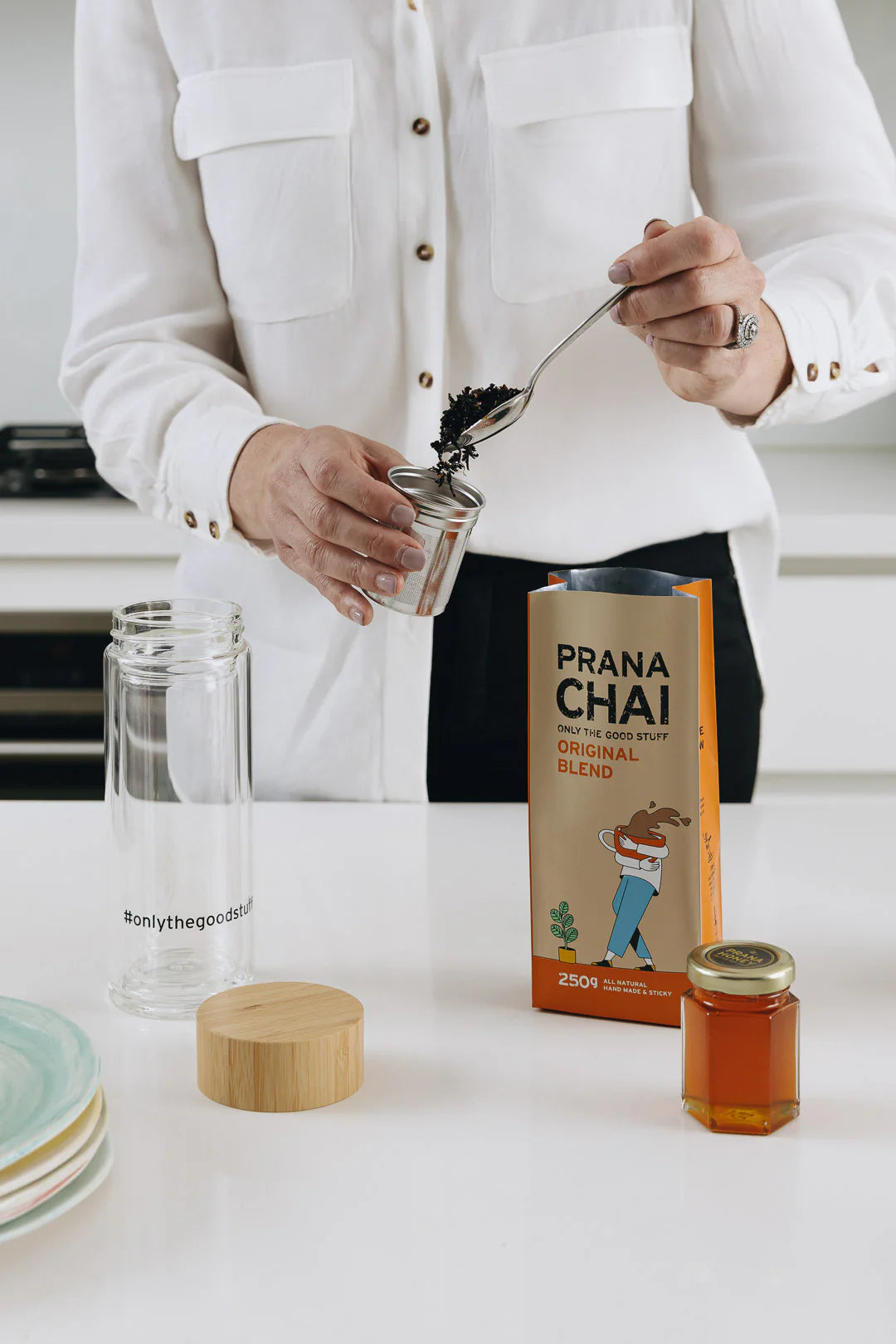 Prana Chai being prepared