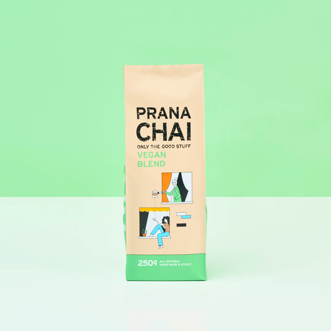 Prana Chai vegan blend product bag